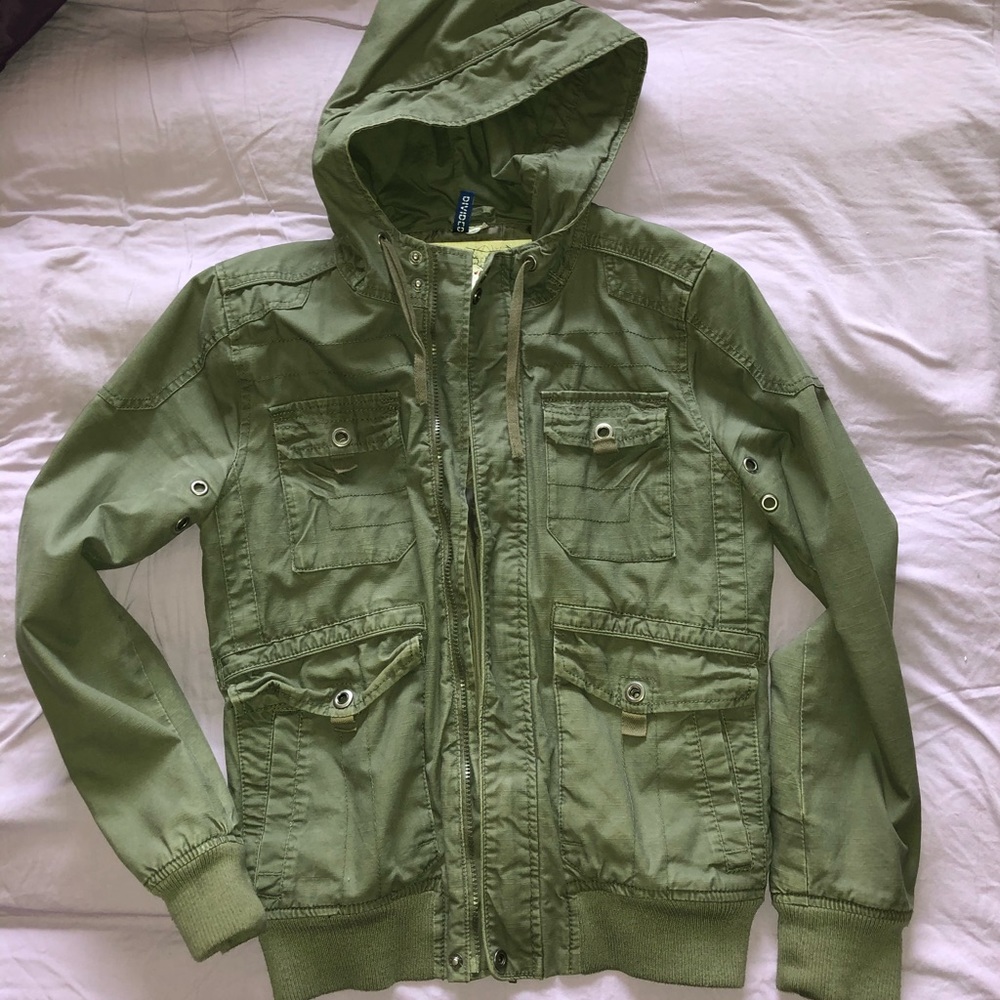 H&M Military Jacket with Hood